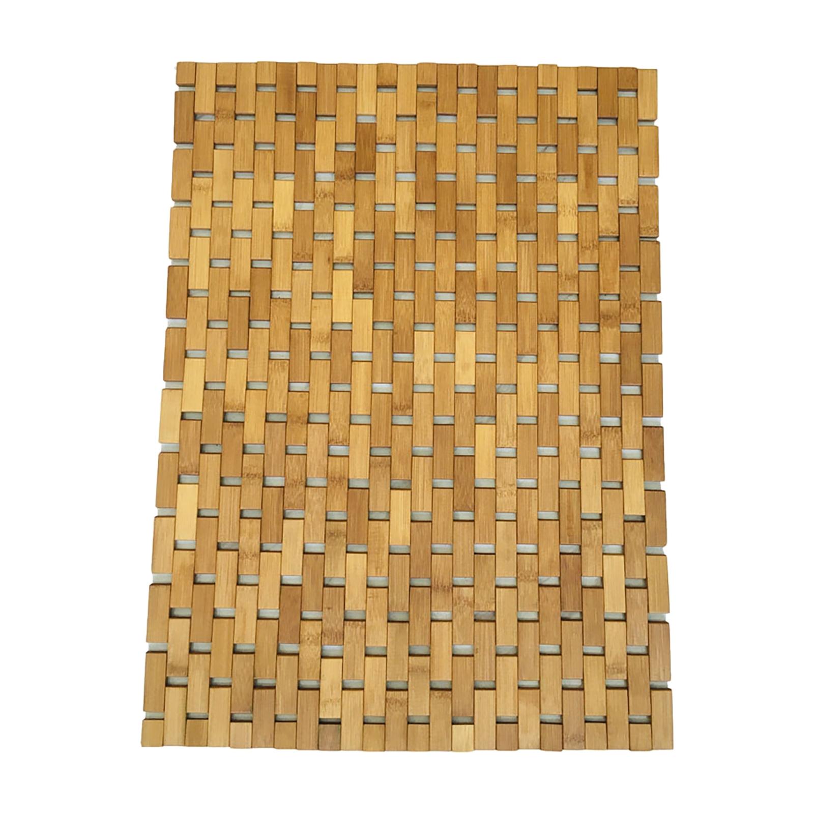 Non Slip Bamboo Wood Bathroom  - Bamboo Bath Mat 评论和价格