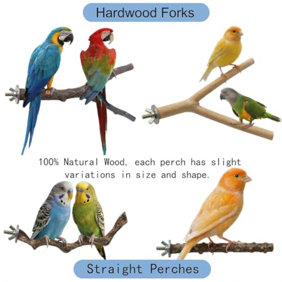8PCS natural wood bird perches - Health & Wellness Unlimited 评论和价格